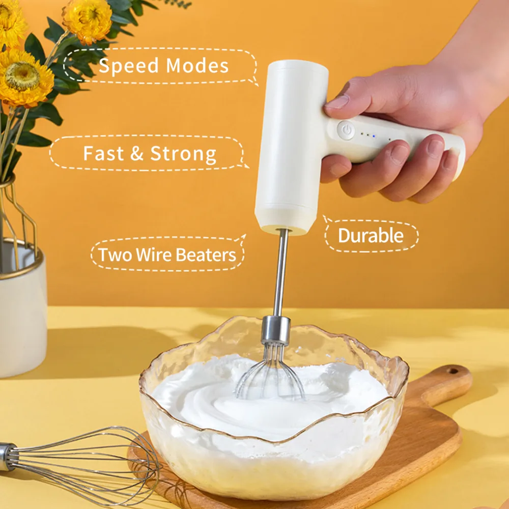 Electric Blender Electric Hand Mixer, Egg Beater, Household Small Electric Handheld Beater, Automatic Egg Beater, Cake Baking Mixer, Cookware, Kitchenware, Kitchen Accessories Kitchen Stuff Small Kitc - Image 10