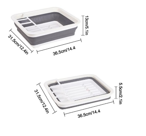 Folding kitchen drain dish rack - Image 2