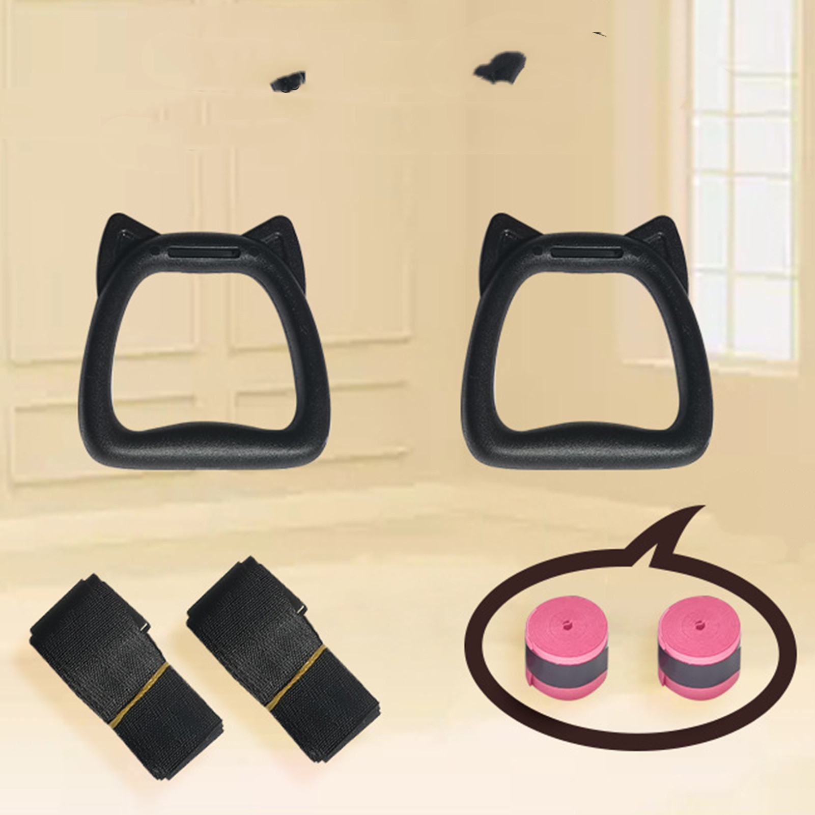 Rings For Children's Training Kids Sports Equipment Household Plus Horizontal Bar Indoor Pull Ring - Image 3