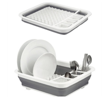 Folding kitchen drain dish rack - Image 5