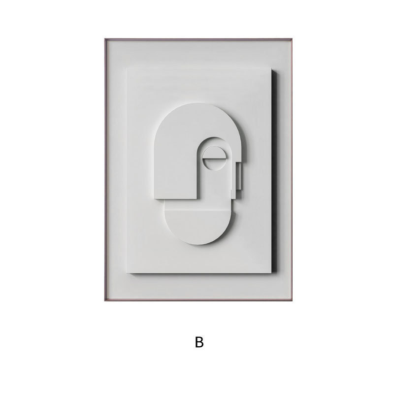 Three-dimensional Abstract Silent Style Geometric Morandi Hanging Painting - Image 5