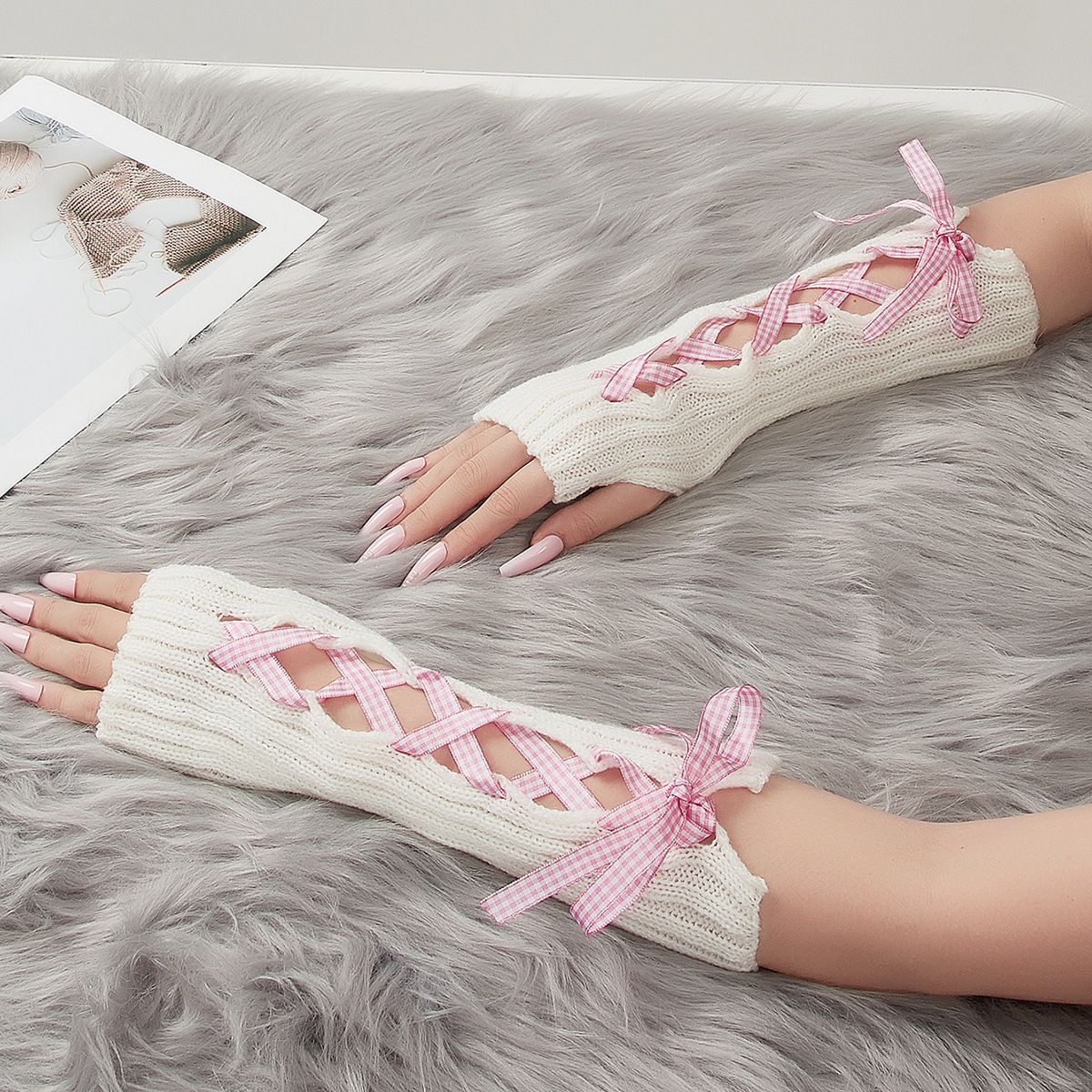 Winter With Strap Warm Gloves For Women - Image 7