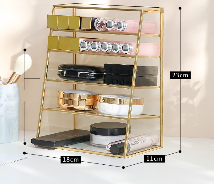 Table Glass Cosmetic Storage Box - Image 4