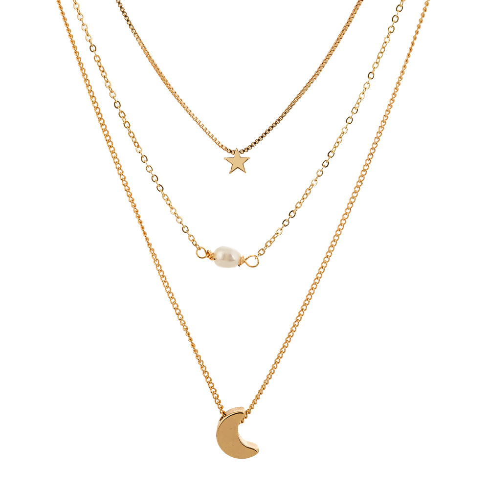Stars, Moon, natural water, pearls, multiple necklaces - Image 5